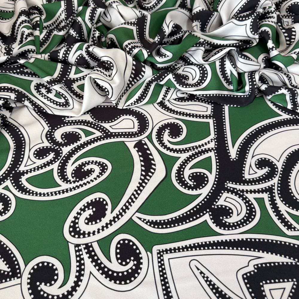 Tecido Estampado Viscoseda Caxemir Art Pop - Atacado