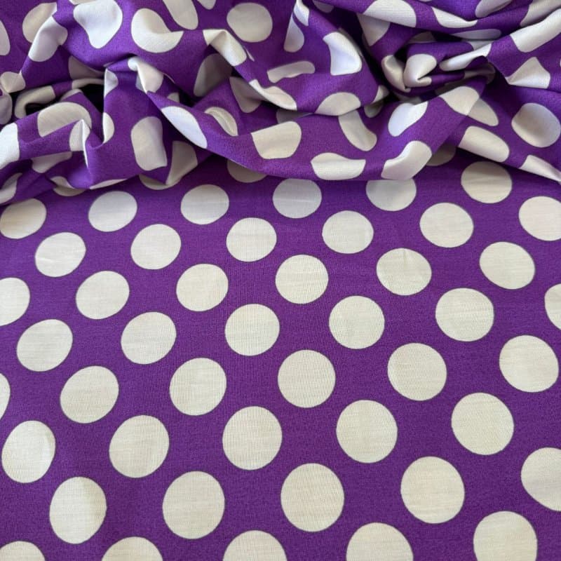 Tecido Tricoline Estampada - POA Roxo LIVE 