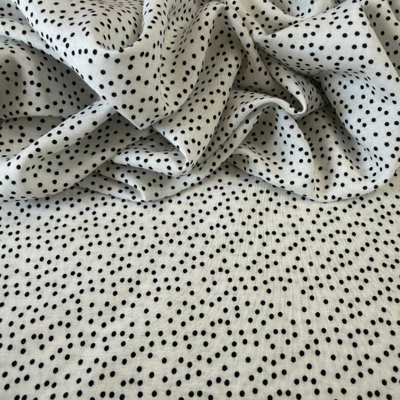 Tecido Viscose 100% - POA Miúdo Branco LIVE