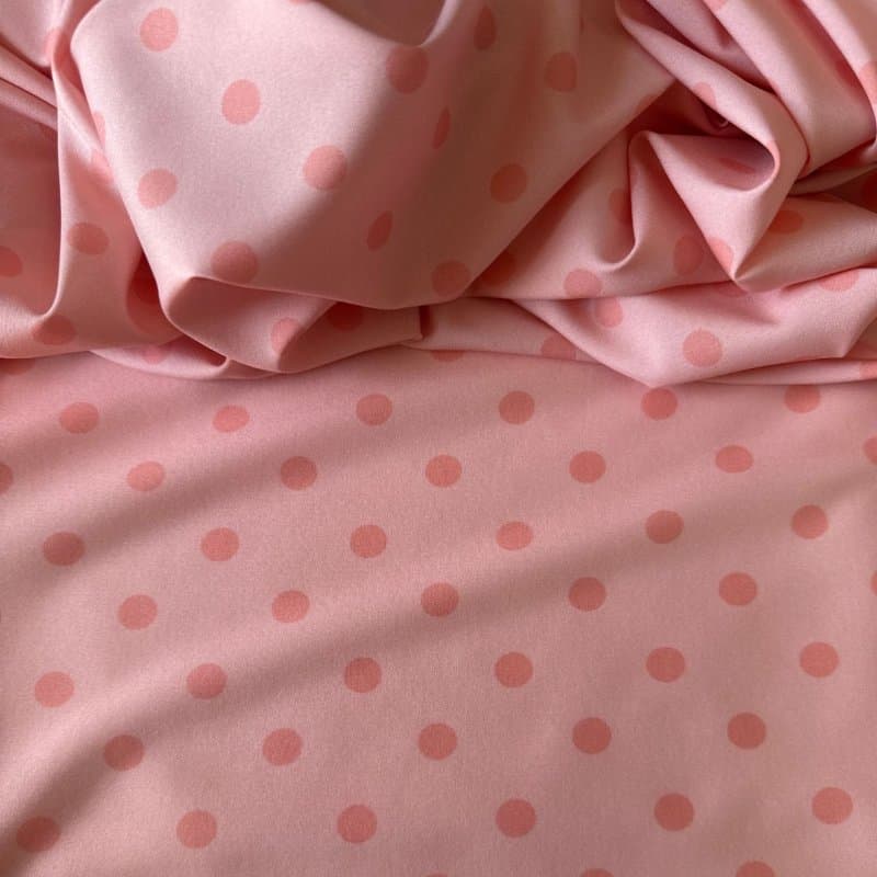 Tecido Estampado Viscoseda POA - Salmão Coral Atacado 