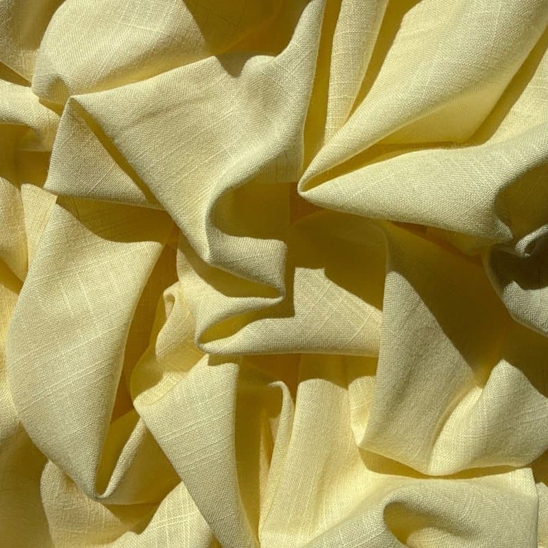 Tecido Cambraia de Algodão - Amarelo Manteiga