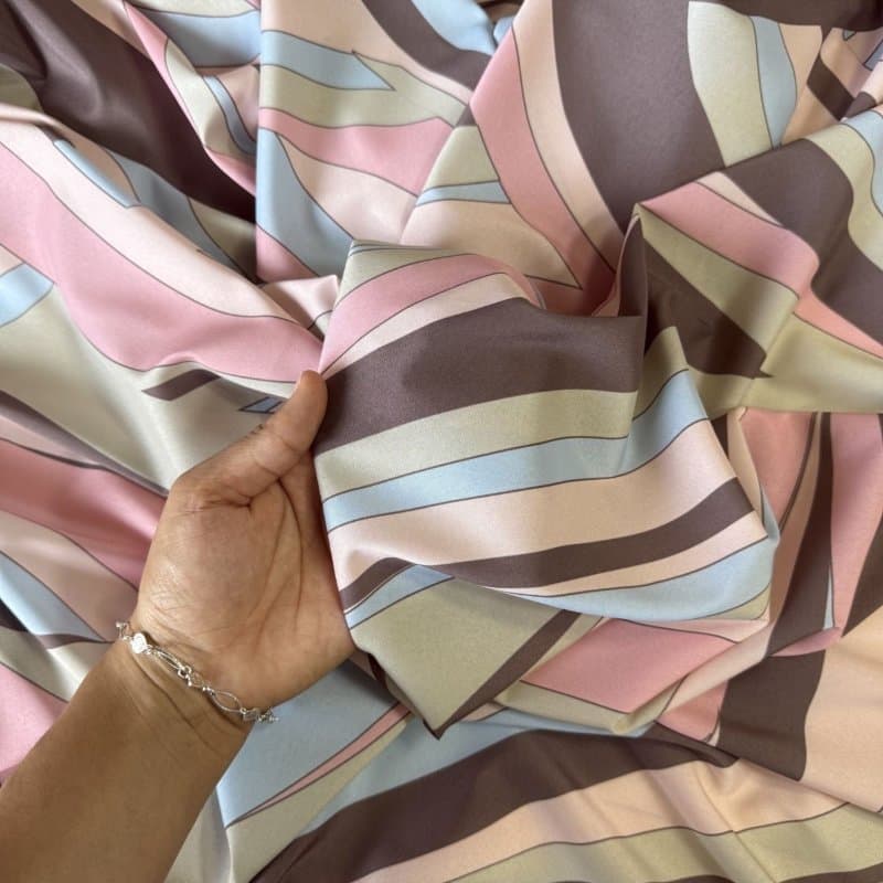 Tecido Estampado Viscoseda Abstrato Infinity