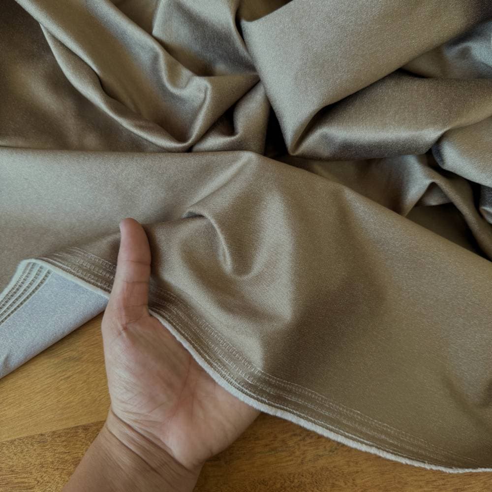 Tecido Sarja de Viscose com Poliamida e Elastano Premium - Ouro Velho