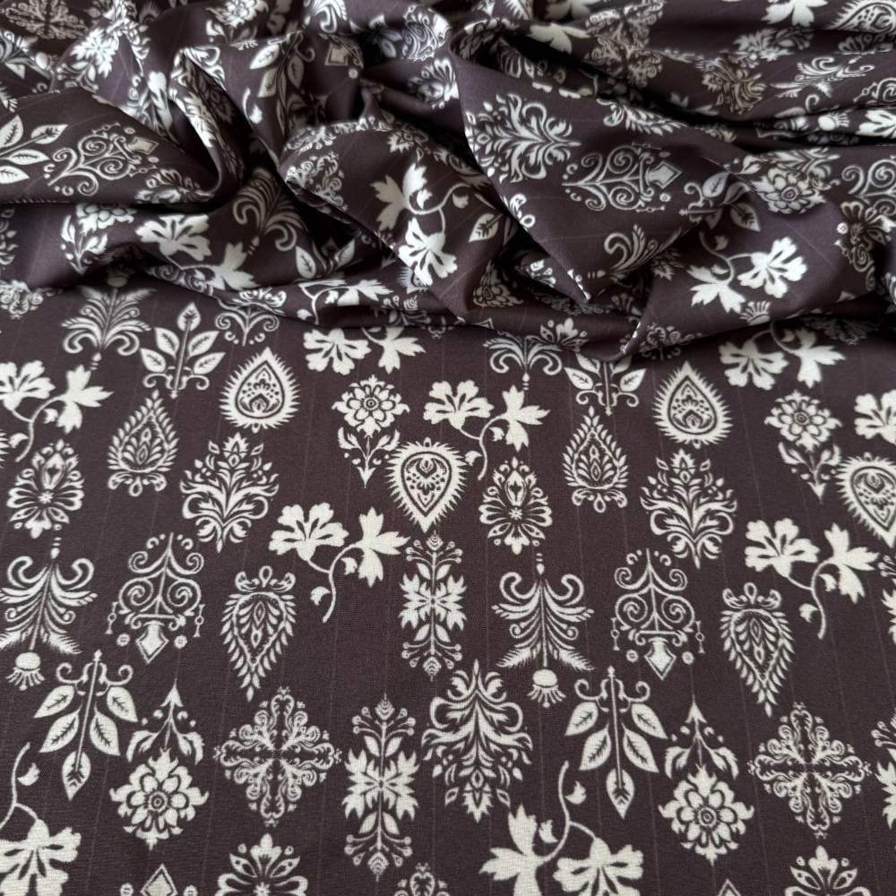 Tecido Estampado Viscoseda - Arabesco Paisley - Atacado