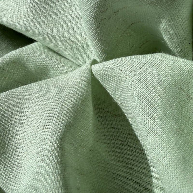 Tecido Cambraia de Algodão e Linho - Fog Green
