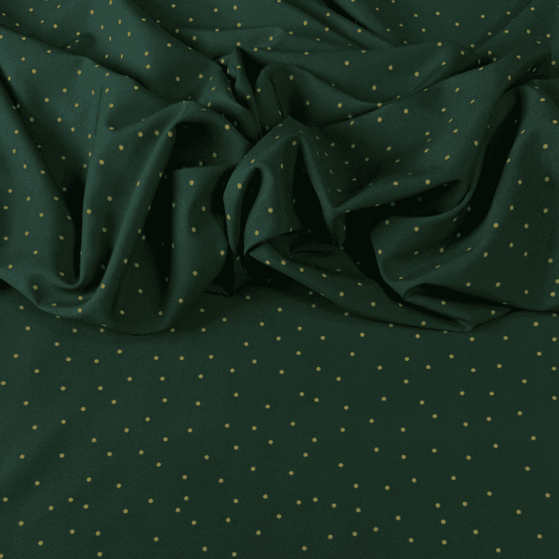 Tecido Estampado Viscoseda - POÃÂÃÂ Verde e Amarelo