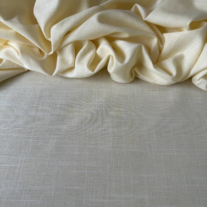 Tecido Cambraia de Algodão - Amarelo Manteiga