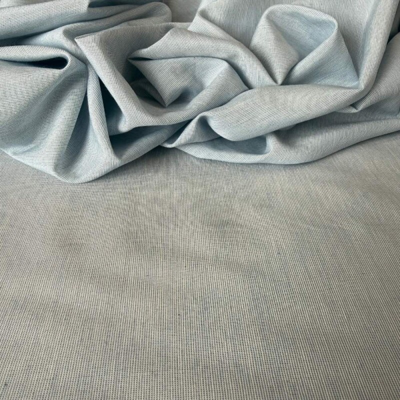 Tecido Cambraia de Algodão, Liocel e Linho - Azul Bebê