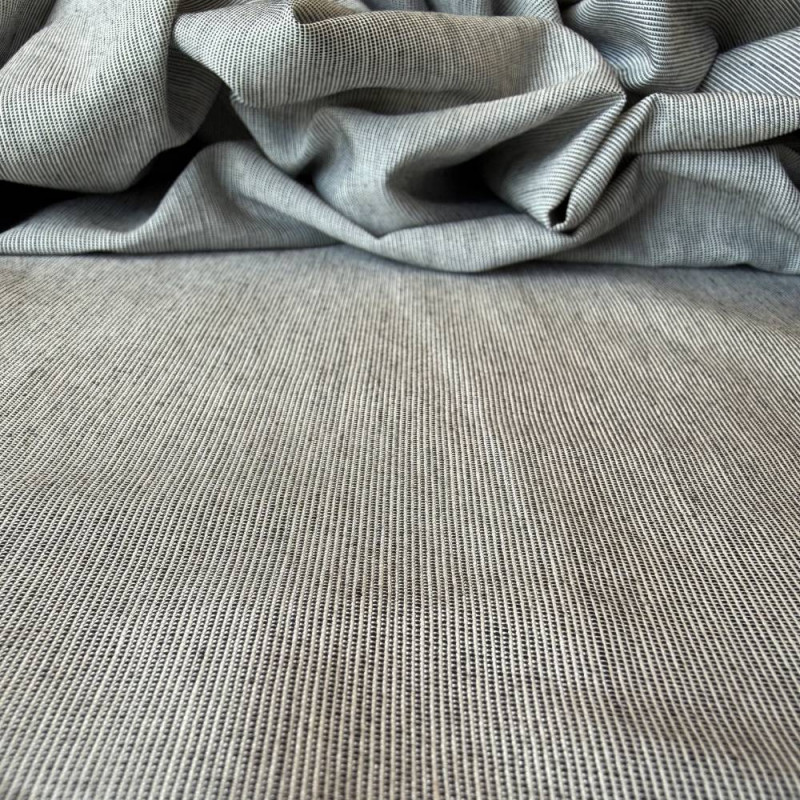 Tecido Cambraia de Algodão, Liocel e Linho - Cinza Tecido Cambraia de Algodão, Liocel e Linho - Cinza