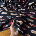 Tecido Estampado Crepe Elise - Penas Estilizadas Tecido Estampado Crepe Elise - Penas Estilizadas