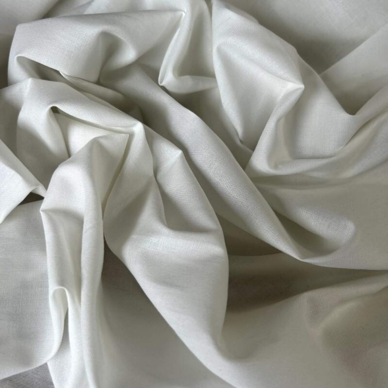  Tecido Cambraia de Algodão Branco