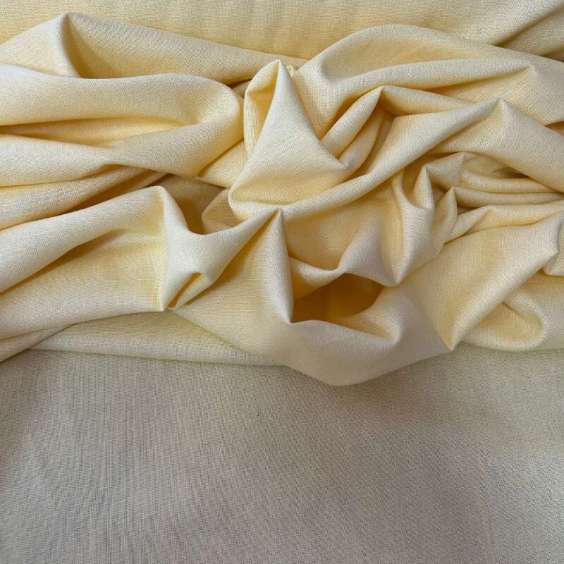 Tecido Linho com Elastano Premium Amarelo Manteiga