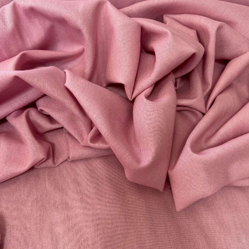 Tecido Linho com Elastano Premium Rosa Florença
