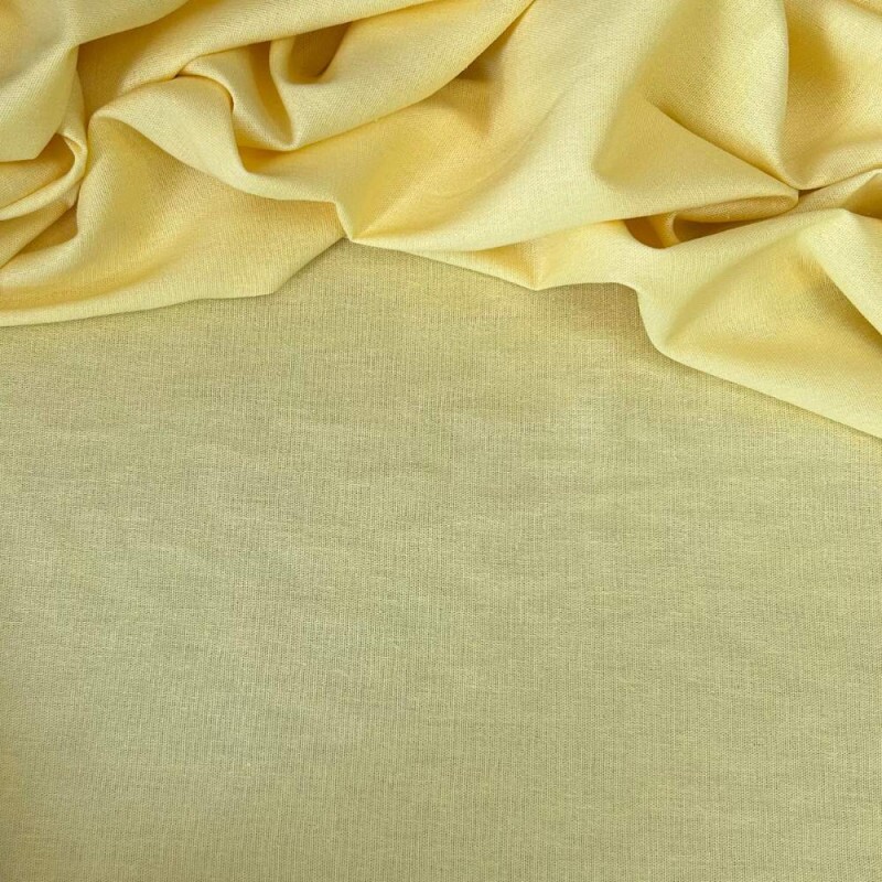 Tecido Linho com Elastano Premium Amarelo Manteiga