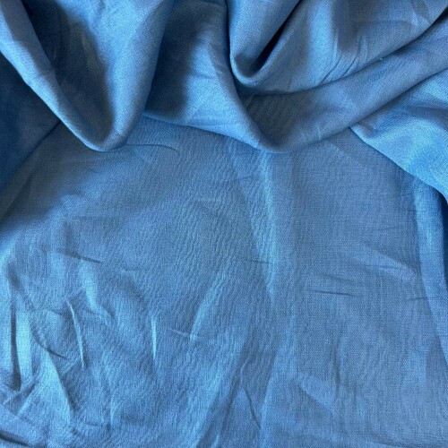Tecido Linho Puro Alfaiataria Azul Jeans - 100% Linho