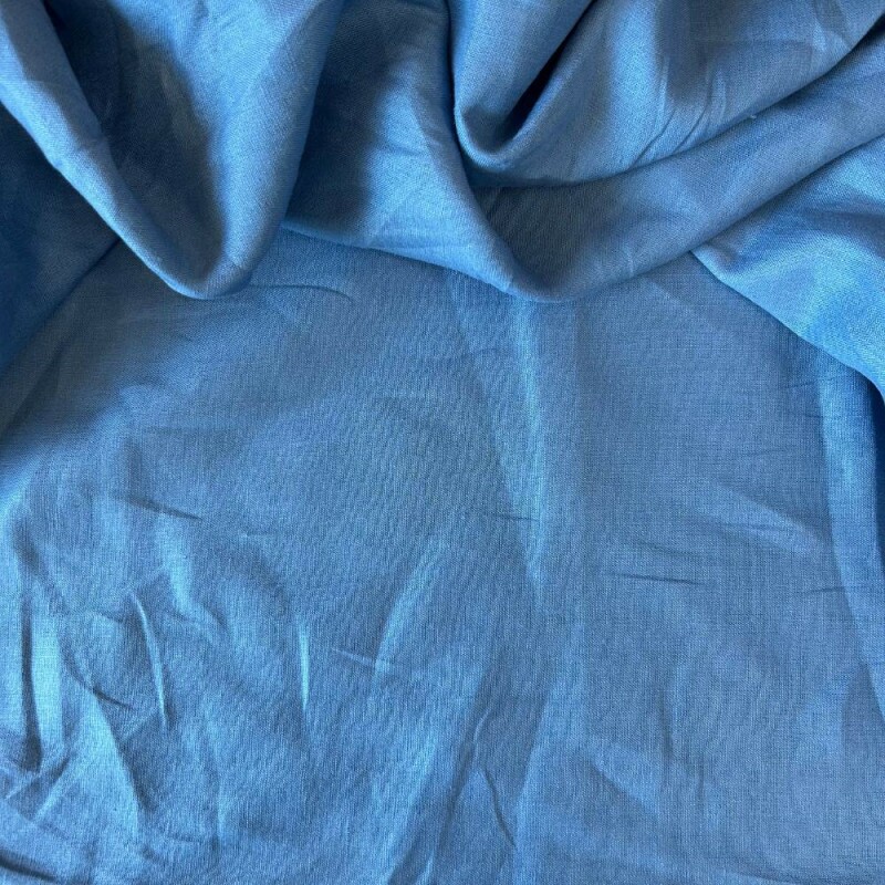 Tecido Linho Puro Alfaiataria Azul Jeans - 100% Linho