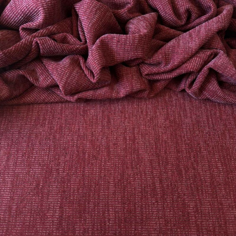 Tecido Malha Tricô Escorpada - Vinho