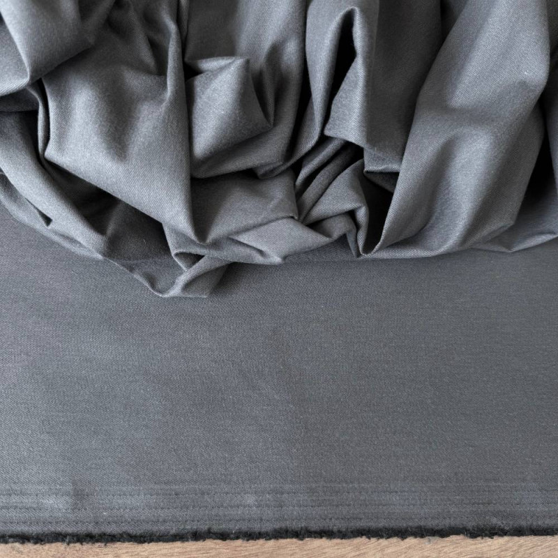 Tecido Sarja com Liocel e Elastano para Alfaiataria Premium - Cinza Chumbo Tecido Sarja com Liocel e Elastano para Alfaiataria Premium - Cinza Chumbo