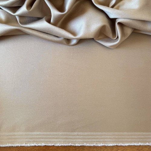 Tecido Sarja de Viscose com Poliamida e Elastano Premium - Bege
