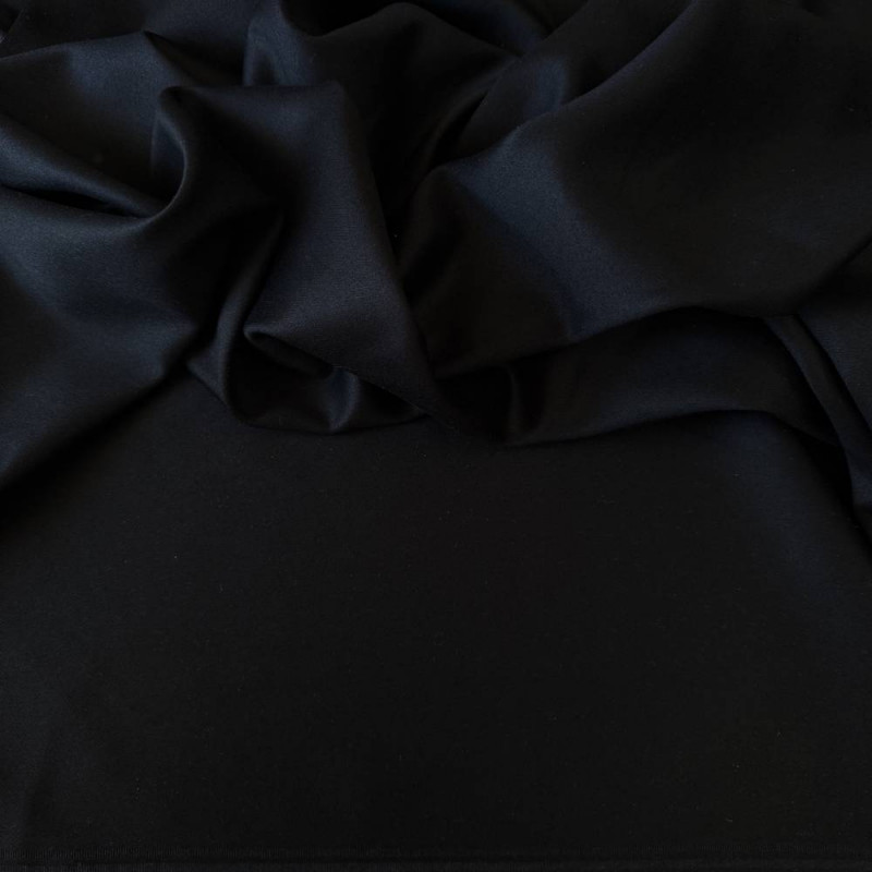 Tecido Sarja de Viscose com Poliamida e Elastano Premium - Preto
