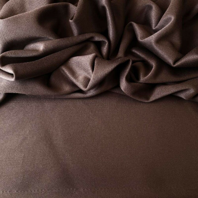 Tecido Lã Batida com Elastano Premium - Marrom Chocolate