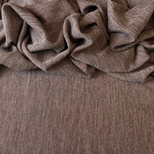 Tecido Lã Batida com Elastano Premium - Marrom Chocolate
