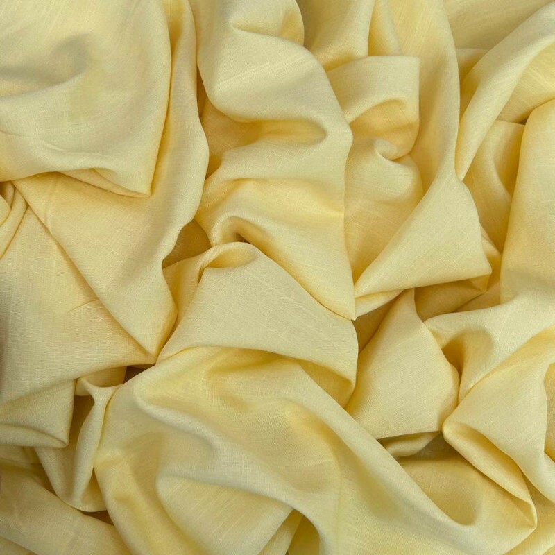 Tecido Viscolinho Amarelo Manteiga Tecido Viscolinho Amarelo Manteiga