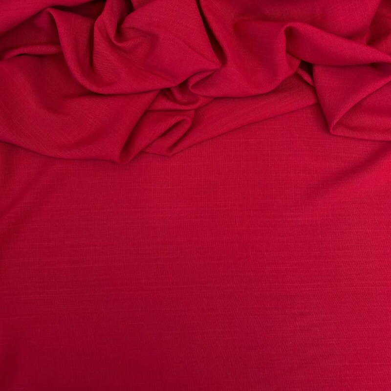 Tecido Viscolinho Vermelho Berry Tecido Viscolinho Vermelho Berry