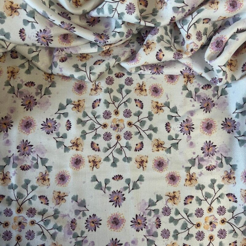  Tecido Estampado 100% Viscose Arranjo Floral