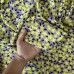 Tecido Estampado 100% Viscose - Liberty Flor Roxo e Verde Tecido Estampado 100% Viscose - Liberty Flor Roxo e Verde