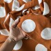 Tecido Estampado 100% Viscose - POÁ Caramelo Tecido Estampado 100% Viscose - POÁ Caramelo