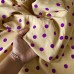 Tecido Estampado 100% Viscose - POÁ Manteiga e Roxo Tecido Estampado 100% Viscose - POÁ Manteiga e Roxo