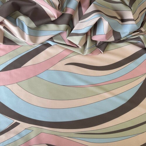 Tecido Estampado Viscoseda Abstrato Infinity