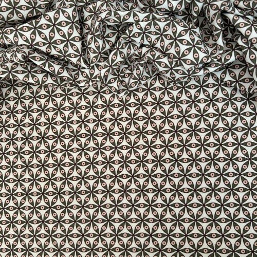Tecido Estampado Viscoseda Padrões Geométricos