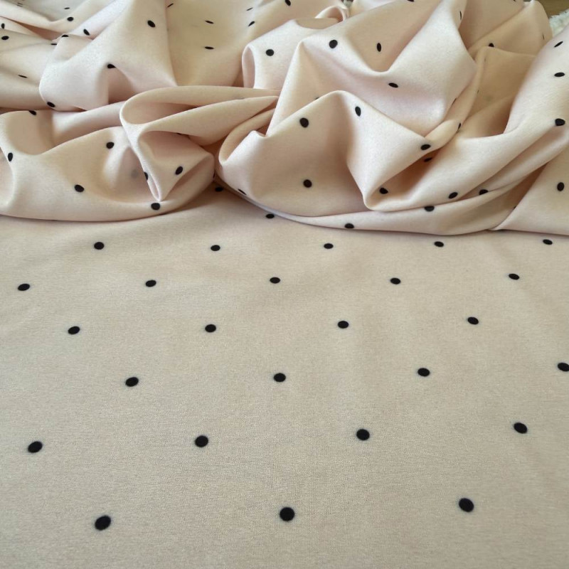 Tecido Estampado Viscoseda - POÁ Miúdo Salmão - Atacado Tecido Estampado Viscoseda - POÁ Miúdo Salmão - Atacado