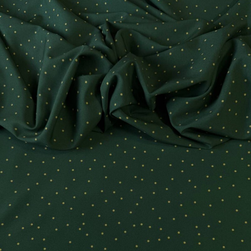 Tecido Estampado Viscoseda POÁ Verde e Amarelo Tecido Estampado Viscoseda POÁ Verde e Amarelo