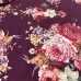 Tecido Estampado Viscoseda flores de vinho - Atacado