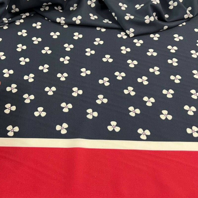 Tecido Estampado Viscoseda flores de vento - Atacado
