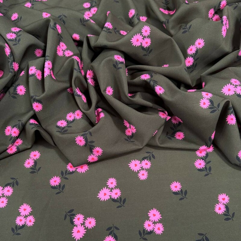 Tecido Estampado Viscoseda mini flores - Atacado