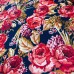Tecido Estampado Viscoseda flores vermelhas2 - Atacado