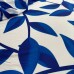 Tecido Estampado Viscoseda folhagem azul e branco