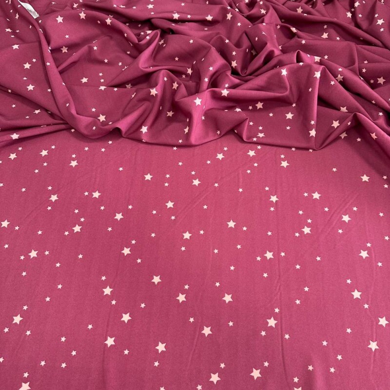 Tecido Estampado Viscoseda estrelas - Atacado