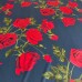Tecido Estampado Viscoseda rosas azul marinho - Atacado