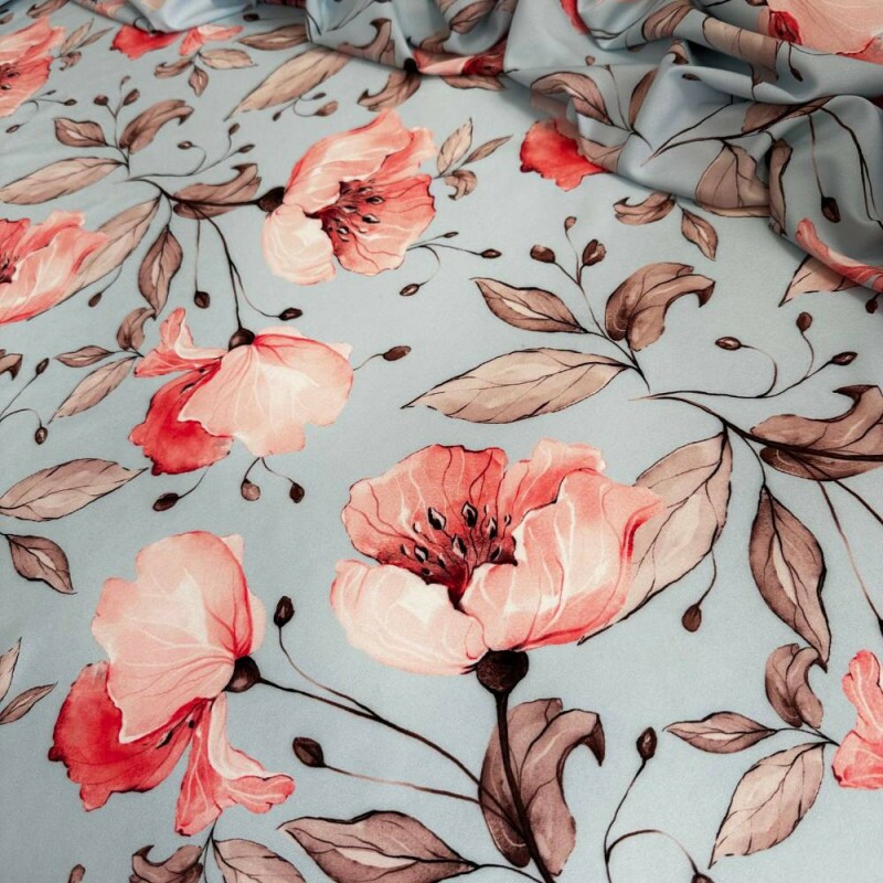 Tecido Estampado Viscoseda flores Florença - Atacado 