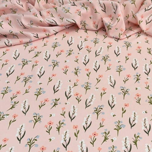Tecido Estampado Viscoseda galhos de flores - Atacado