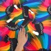 Tecido Estampado Viscoseda tucanos colors 3 - Atacado
