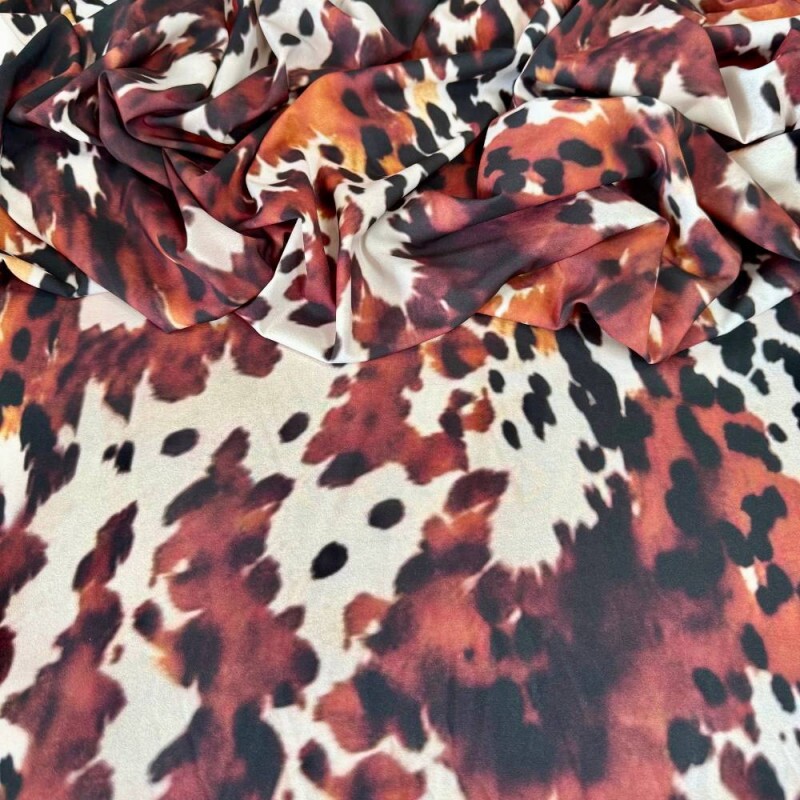 Tecido estampado Viscoseda cow print