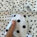 Tecido Viscoseda POÁ - Branco com Bolinhas Pretas
