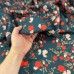 Tecido Estampado Crepe Evolve rosinha - atacado