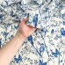 Tecido Estampado Crepe Evolve flores pássaros 